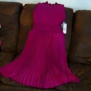 Nanette Lepore Dress Bali Orchid Modest Pleated 8